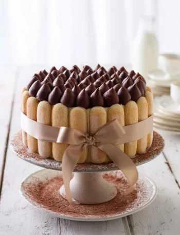 Tiramisù tradizionale italiano con crema al mascarpone e caffè