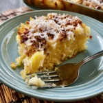 Deliziosa torta al cocco con budino, un dessert irresistibile