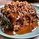 Fetta di torta al pecan e caramello su un piatto elegante
