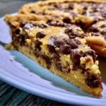 Torta di Cookies al Cioccolato decorata con gocce di cioccolato