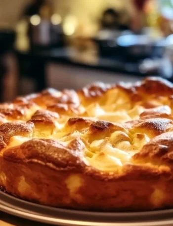 Fetta di Torta di Mele e Mascarpone con mele fresche e crema morbida