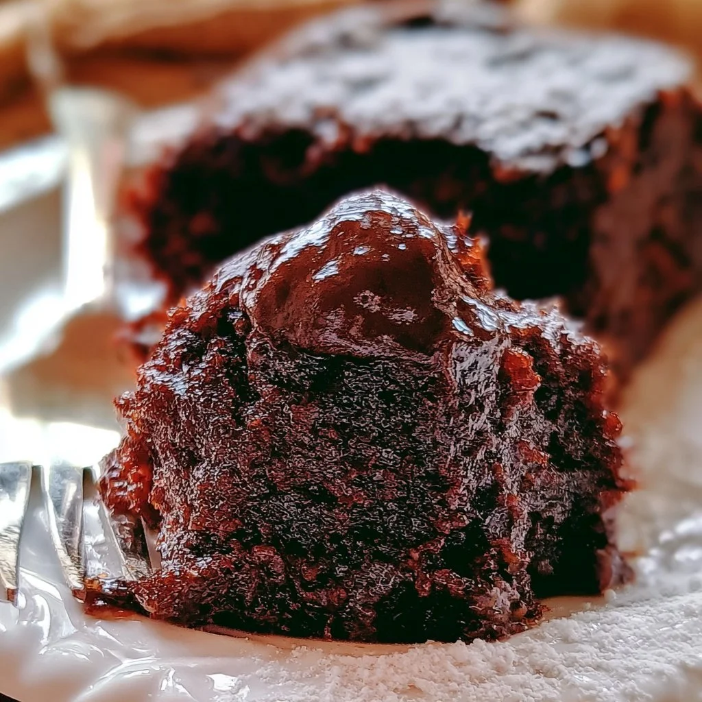 Torta di Pudding al Cioccolato alla Vecchia Moda pronta da servire