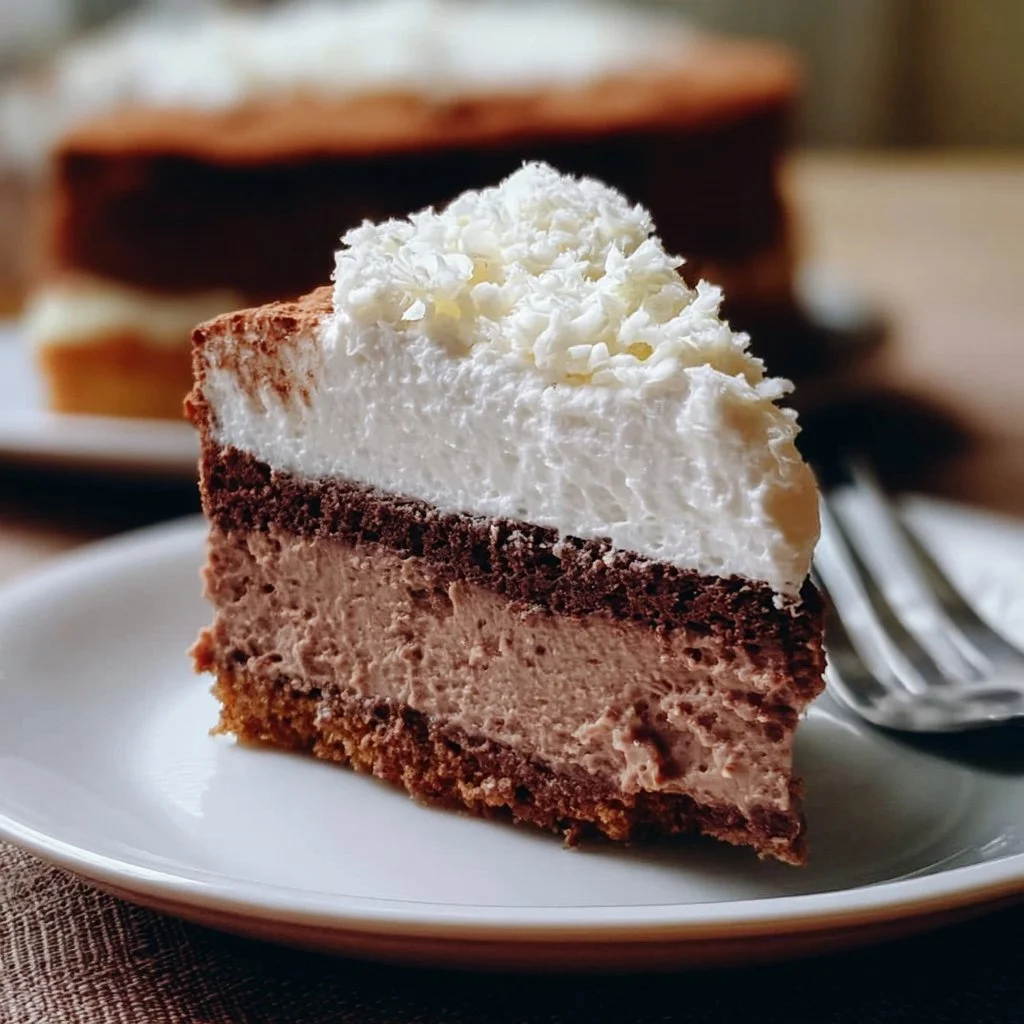 Torta Fredda al Mascarpone Doppio Cioccolato decorata
