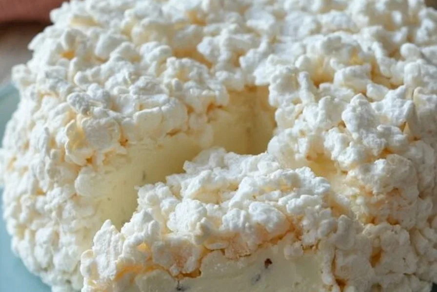 Torta Gelato con Meringhe Sbriciolate su un piatto decorativo