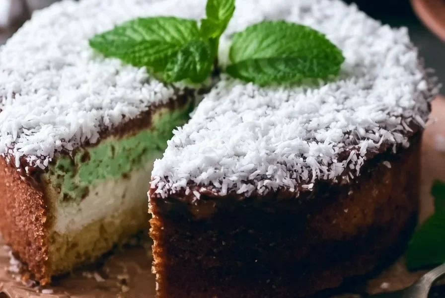 Torta menta cocco e Nutella pronta in 5 minuti con yogurt