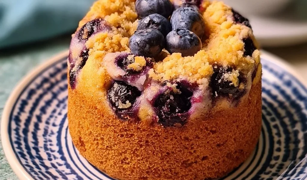 Torta Muffin ai Mirtilli fresca e deliziosa, ideale per colazione o merenda.