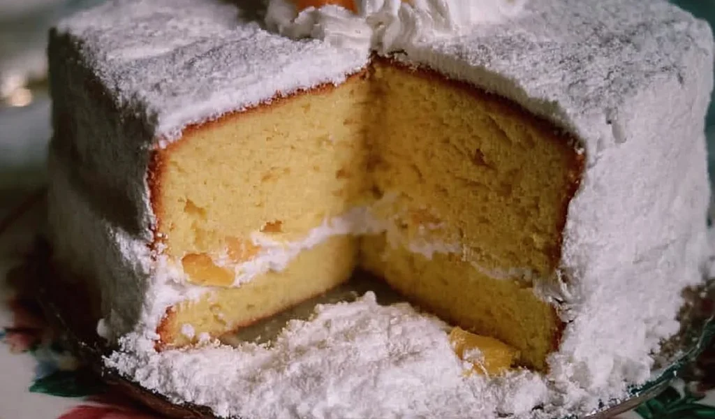 Fetta di Torta Paradiso con crema dolce e soffice