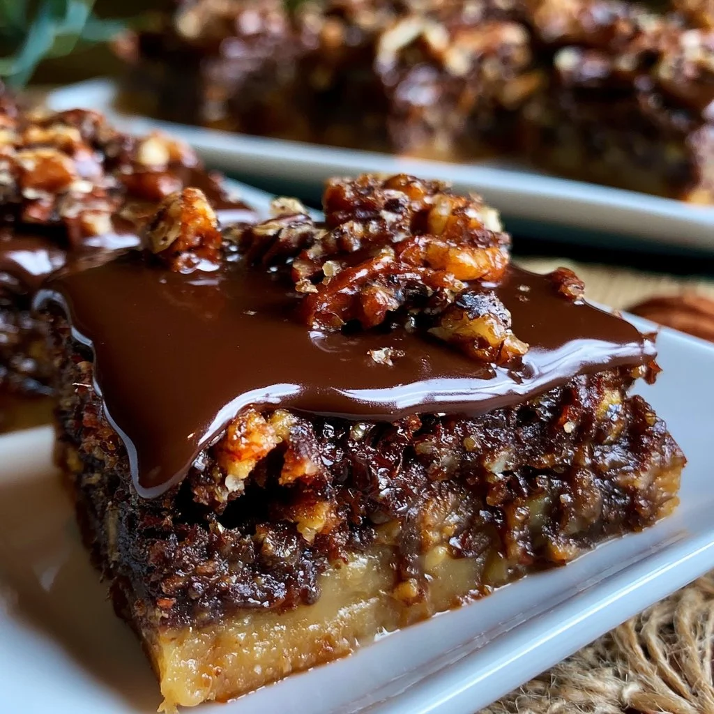 Tortini di Fudge con Noci Pecans e Tartarughe succulenti e invitanti.