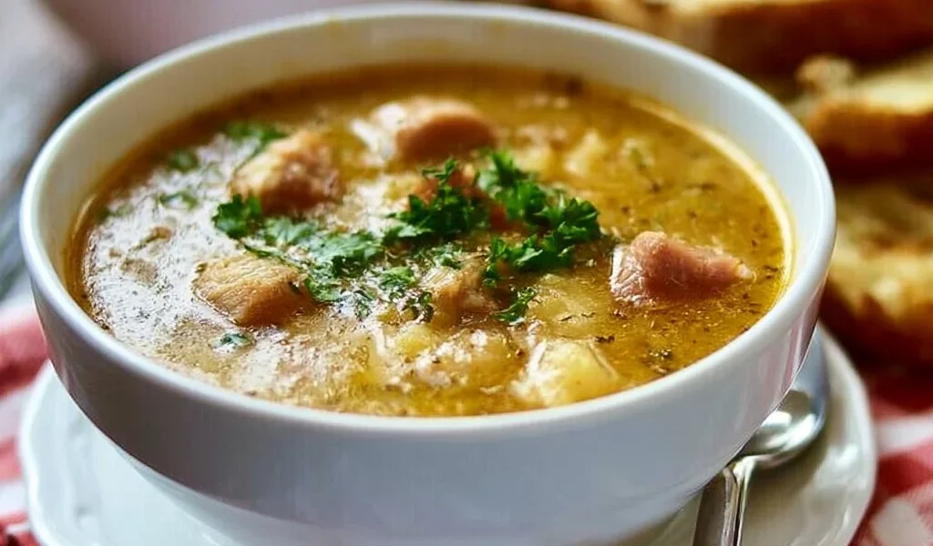 Varie zuppe gourmet e minestre italiane pronte da servire