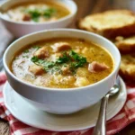 Varie zuppe gourmet e minestre italiane pronte da servire