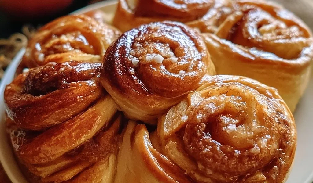 Delicious homemade Apple Cinnamon Brioche loaf with fragrant apples and spices