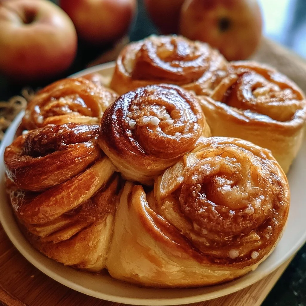 Delicious homemade Apple Cinnamon Brioche loaf with fragrant apples and spices