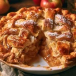 Delicious homemade apple pie with a flaky crust and fresh apples