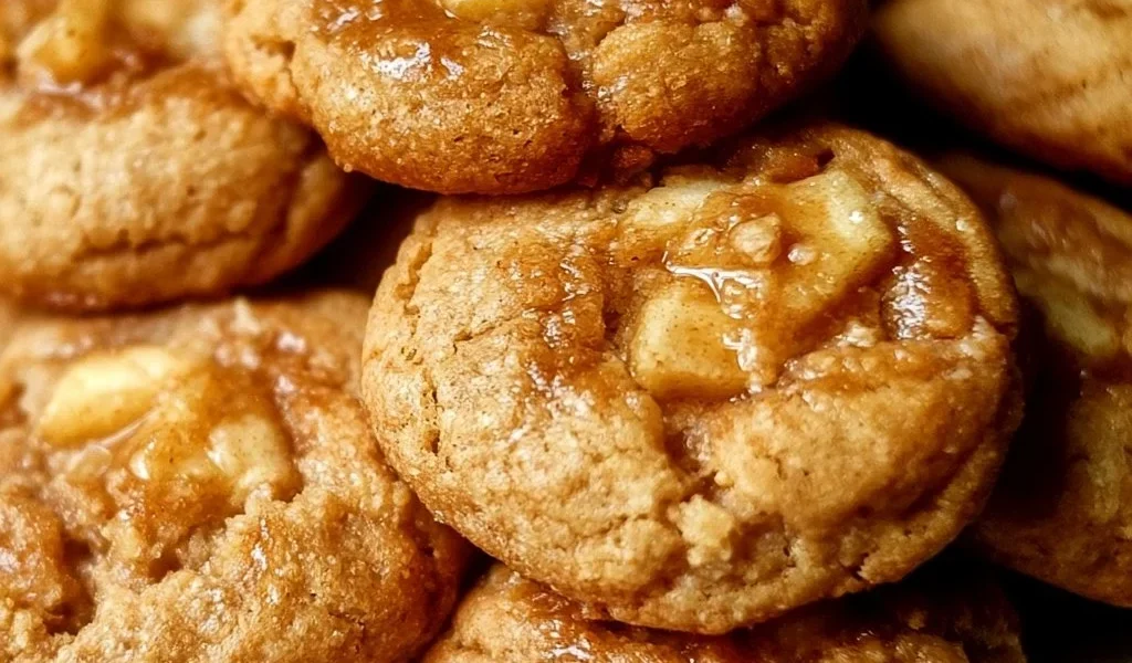 Biscotti di Mela freschi e croccanti su un piatto decorativo