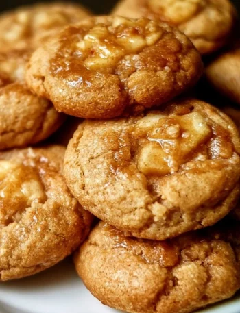 Biscotti di Mela freschi e croccanti su un piatto decorativo