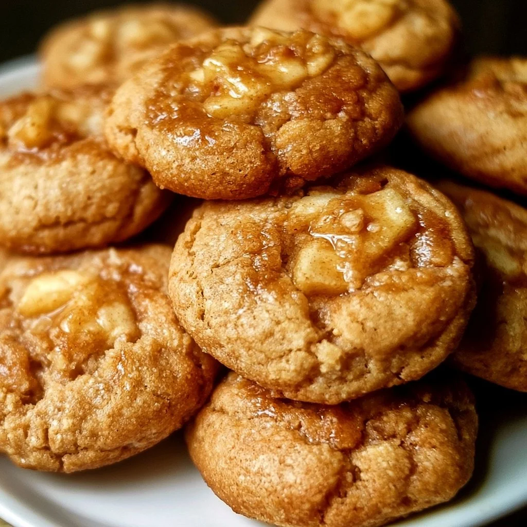 Biscotti di Mela freschi e croccanti su un piatto decorativo