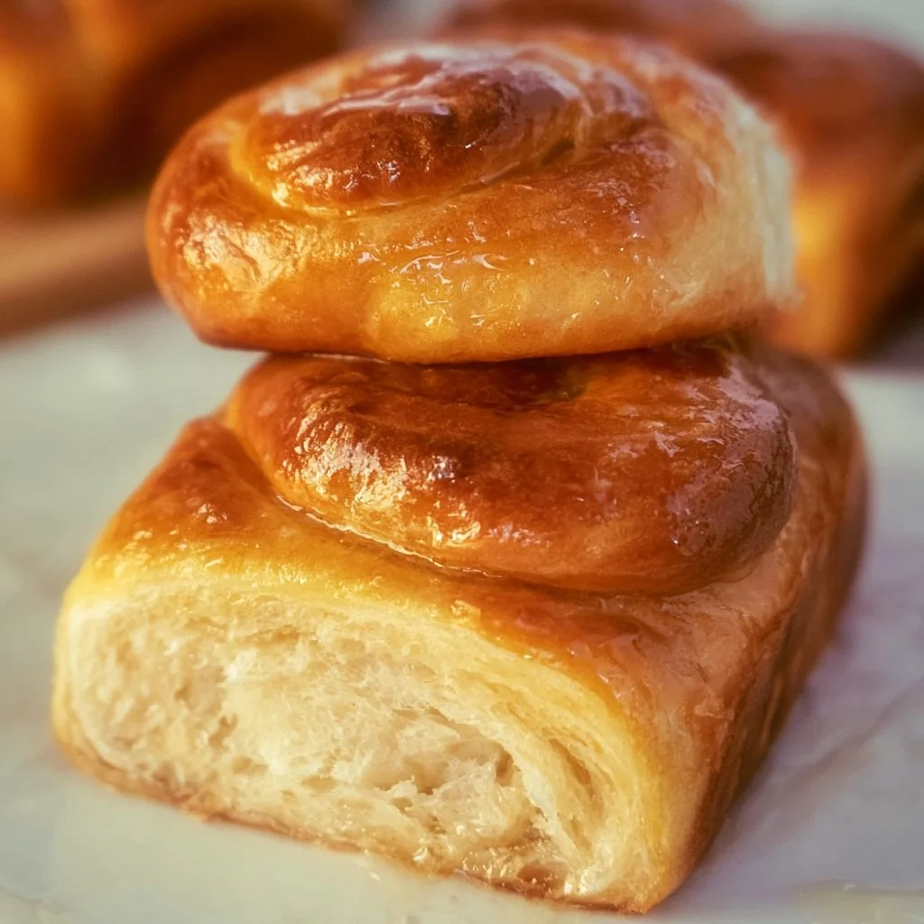 Brioche al Miele, dolce soffice e profumato, ideale per la colazione o merenda.
