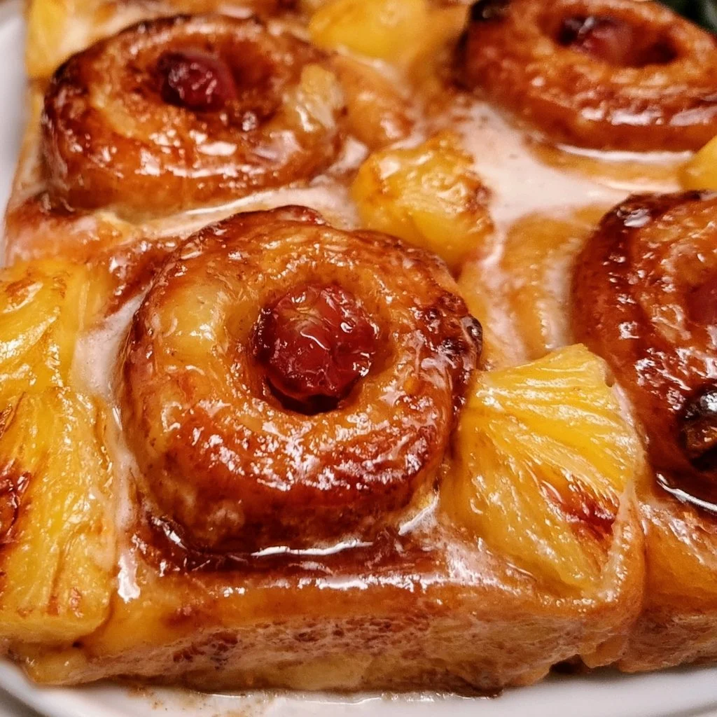 Brioche alla Cannella Capovolta con Ananas, dolce soffice e profumato