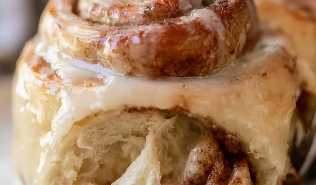 Deliziosi cinnamon rolls morbidi e soffici con zucchero sopra