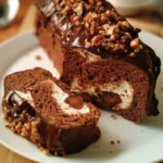 Delicious Chestnut and Chocolate Log dessert ready to be enjoyed
