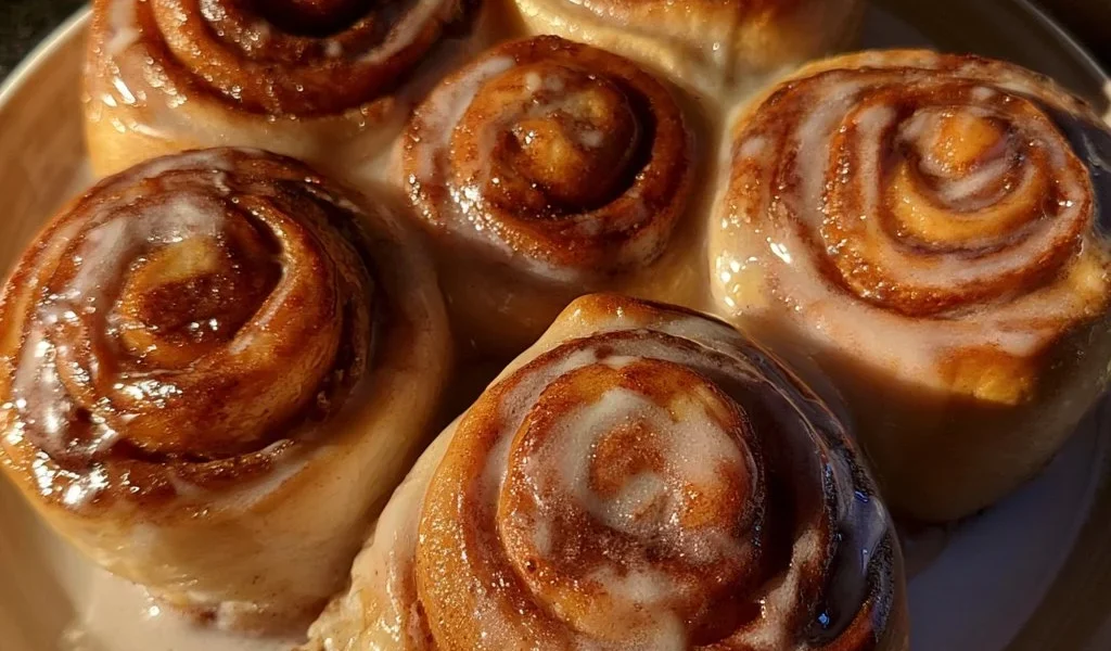 Deliziosi Cinnamon Rolls Fatti in Casa con zucchero di canna e cannella.
