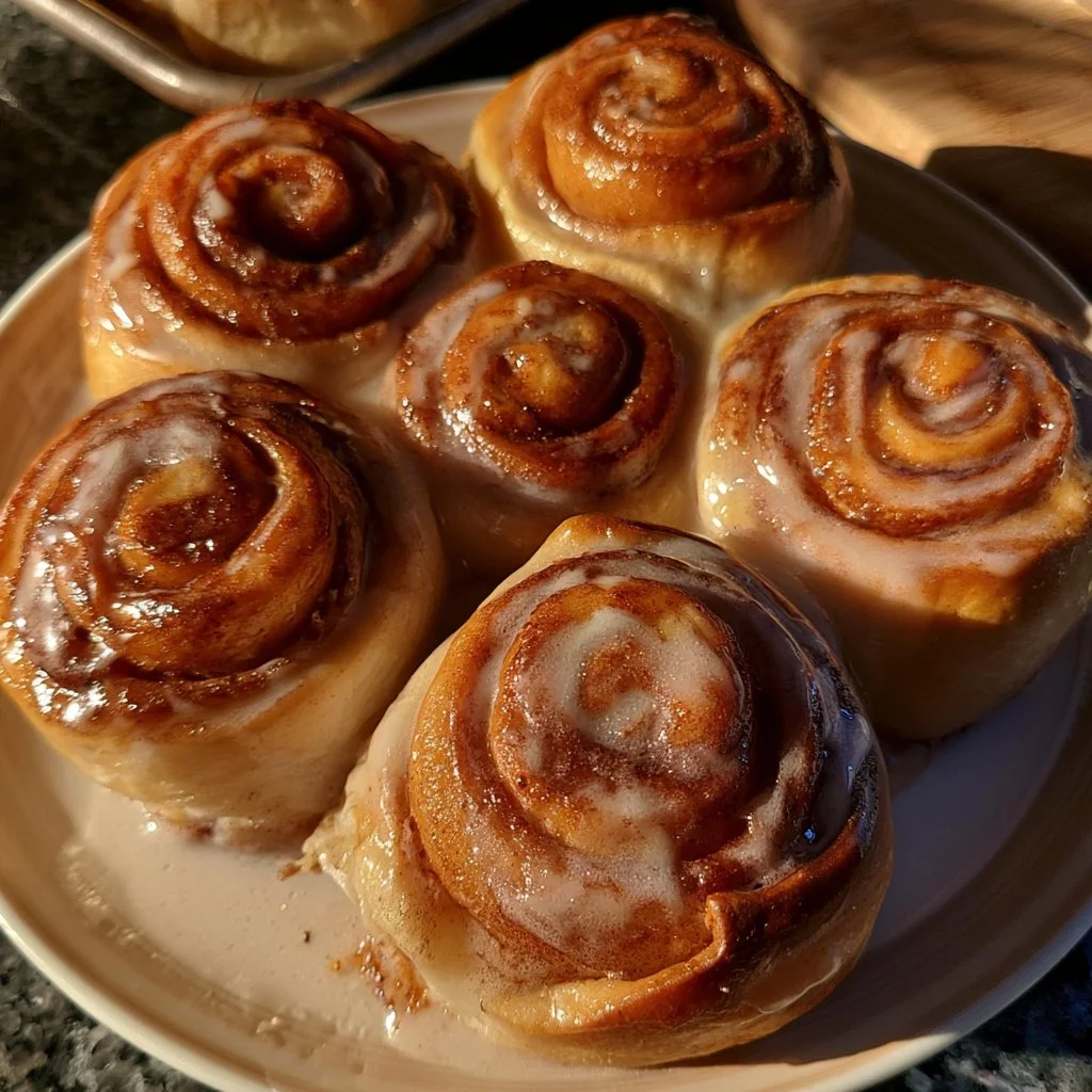 Deliziosi Cinnamon Rolls Fatti in Casa con zucchero di canna e cannella.