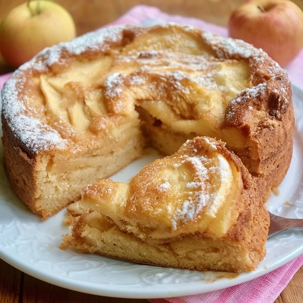 Delicious classic apple cake with fresh apples and spices