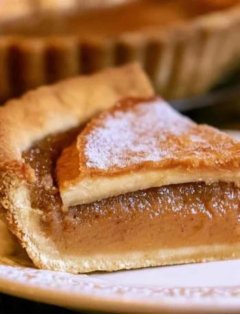 Crostata di Burro di Mele appena sfornata con fette di mela caramellate