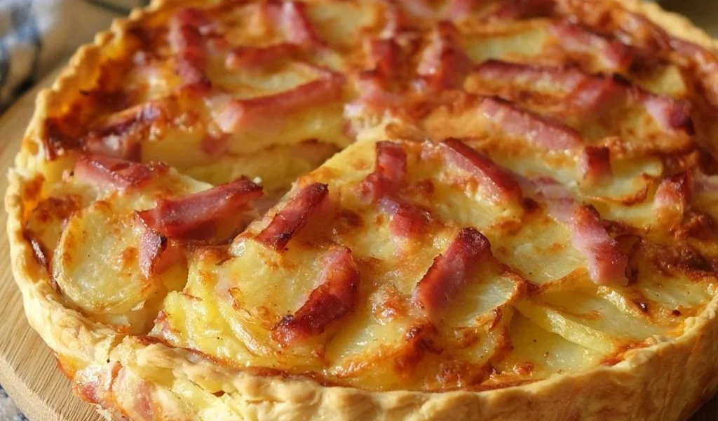 Crostata di Patate farcita con Prosciutto e Formaggio