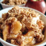 Crumble di Mele fresco e delizioso, dolce tradizionale con mele cotte e croccante topping.