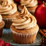Cupcake di sidro di mele senza glutine con crema di burro speziata