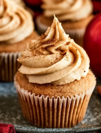 Cupcake di sidro di mele senza glutine con crema di burro speziata