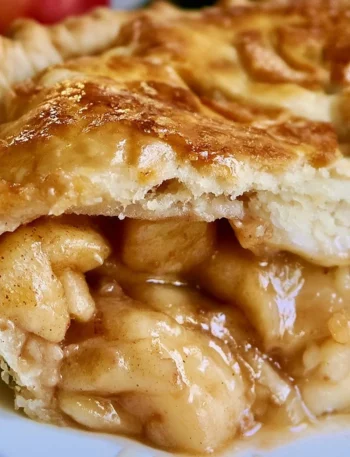 Fetta di torta di mele fatta in casa con mele fresche e cannella