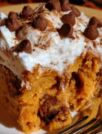 Torta di zucca con gocce di cioccolato e crema di formaggio