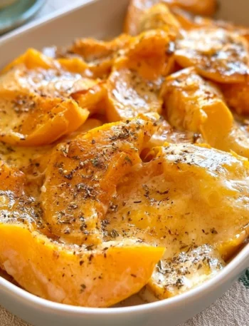 Fast pumpkin and cheese side dish served on a plate