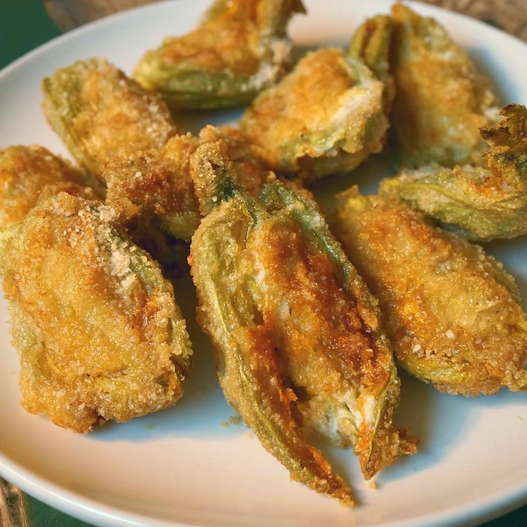 Fiori di Zucca Ripieni al Forno freschi e deliziosi