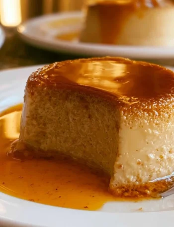 Delizioso Flan di Zucca decorato con crosta dorata e spezie autunnali.