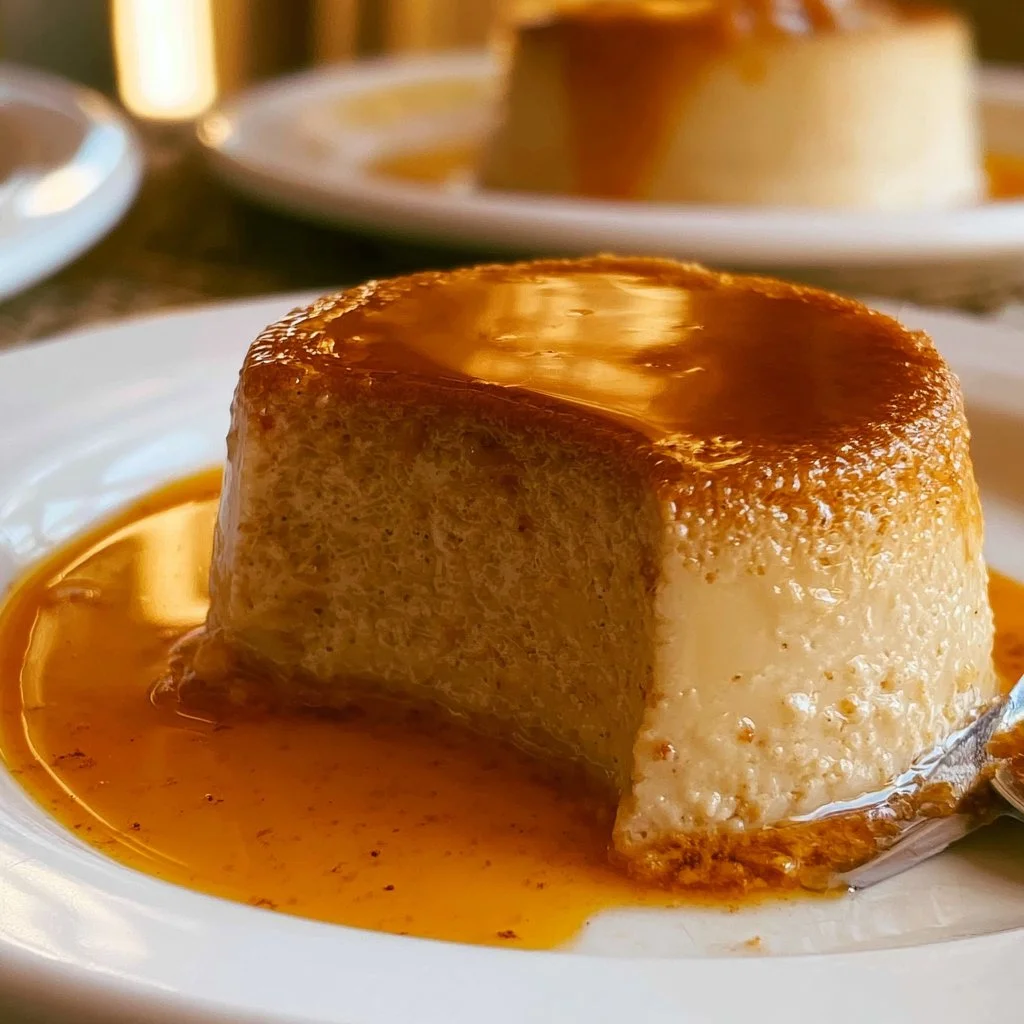 Delizioso Flan di Zucca decorato con crosta dorata e spezie autunnali.