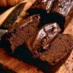 Pane di zucca al cioccolato fondente fresco e appetitoso