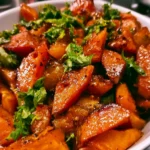 Insalata di zucca rossa con ingredienti freschi e colorati
