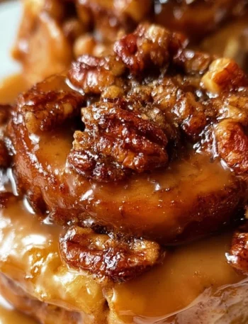 Deliziosi panini appiccicosi con copertura di noci pecan, perfetti per ogni occasione.