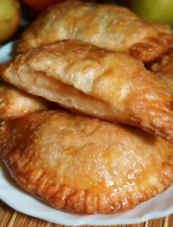 Deliziosa torta di mele fritte servita su un piatto