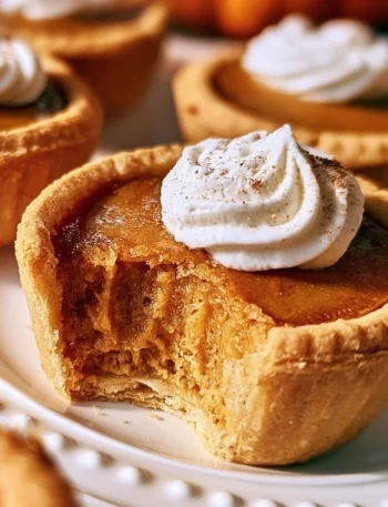 Mini torte di zucca decorate pronte per essere gustate.