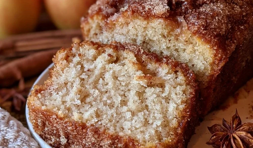 Pan brioche di mele e cidro d'autunno appena sfornato