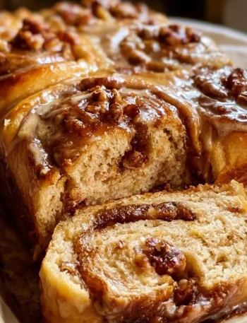 Pane di banana fresco con lievito e rotoli di cannella croccanti al burro di biscotto