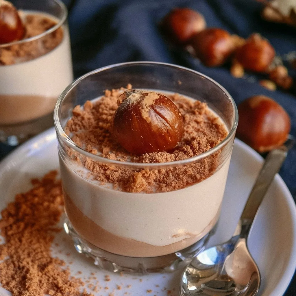 Panna cotta alle castagne, un dessert cremoso e goloso con castagne