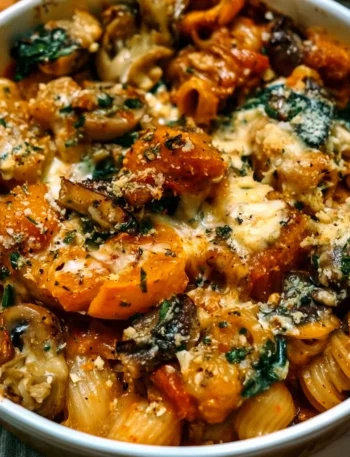 Pasta al Forno con Zucca e Funghi, un piatto ricco di sapori italiani