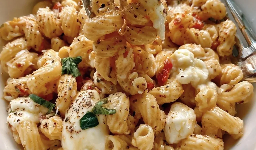 Cavatappi alla Mozzarella: pasta cremosa con mozzarella deliziosa