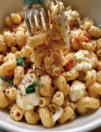 Cavatappi alla Mozzarella: pasta cremosa con mozzarella deliziosa