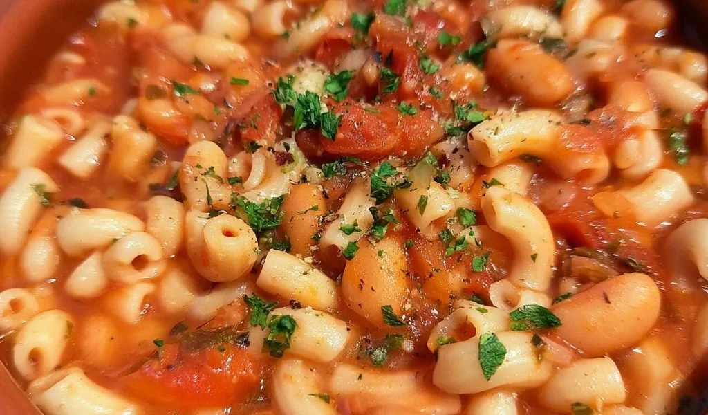 Pasta e Fagioli, piatto tradizionale italiano con pasta e fagioli